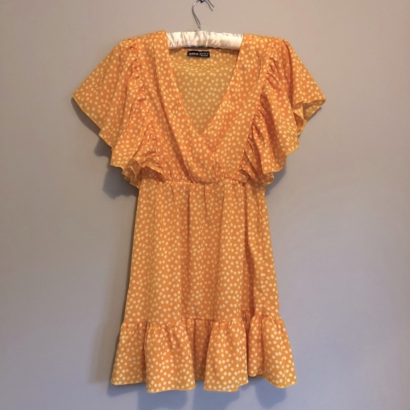 Shein Yellow Flowy Dress - Picture 1 of 5